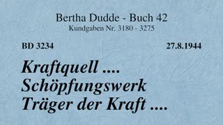 BD 3234 - KRAFTQUELL .... SCHÖPFUNGSWERK TRÄGER DER KRAFT ....