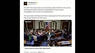 US House of Representatives Votes to Censure Adam Schiff