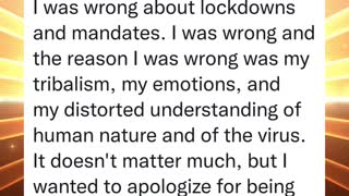 Kevin Bass Admitting to Being Wrong About Lockdowns and Mandates