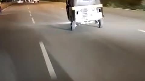 stunt with rikshaw