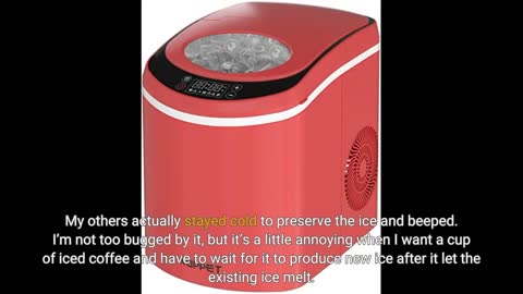 Galanz portable countertop electric ice maker machine, 26 lbs in 24 hours, 9 bullet shaped cubes