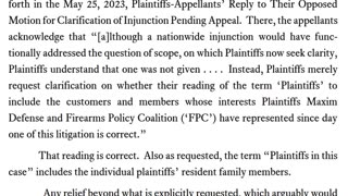 Pistol Brace Injunction Clarification