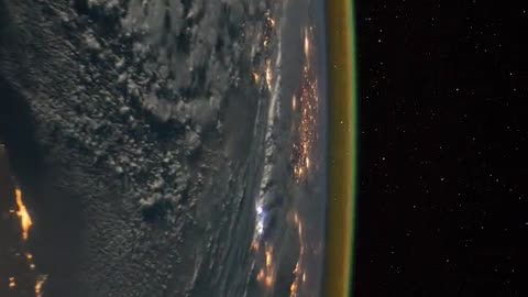 Earth at night viewed from space (watch fullscreen)