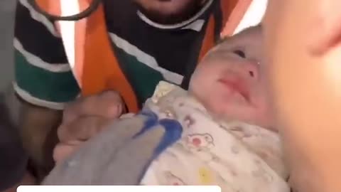 This miracle baby was pulled from a bombed house in #palestine #motivation #Gaza