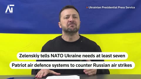 Ukraine needs at least seven Patriot air defence systems, Zelenskiy tells NATO | Amaravati Today