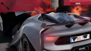 150mph Super car crashes into truck!