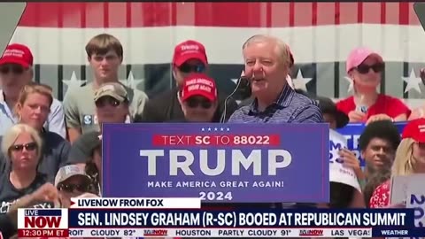 Trump Rally Crowd Chants TRAITOR TRAITOR at Lindsey Graham