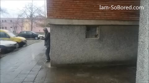 Guy Smashes Sister In the Face With a Pie So Hard She Falls Over