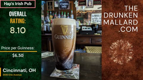 The Drunken Mallard Visits Hap's Irish Pub in Cincinnati, OH