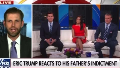 Eric Trump reacts to his fathers Indictment