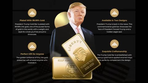 2025 President Trump Gold Bar "Second Presidential Term"