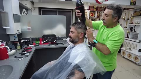 ASMR HAIR AND BEARD SHAVE WITH RELAXING SOUNDS IN TURKISH BARBER'S SHOP