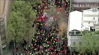 Protests in Melbourne as virus fears halt construction