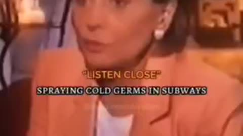 government is deliberately spaying cold germs in subways