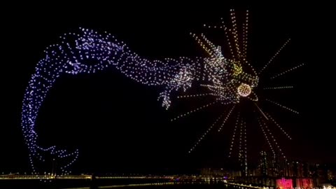New Years Drone Show In Busan