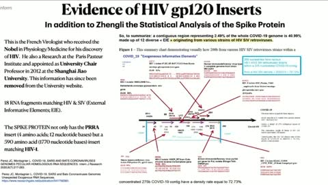 Dr. Richard Fleming: Luc Montagnier - spike proteins may contain genetic sequences from HIV