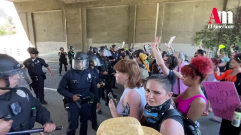 Shut Down: Pro-Abortion Activists Get Kicked Off the Freeway By LAPD