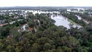 Drone shows severe Sydney flooding