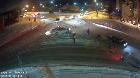 Night Sledding in Intersection