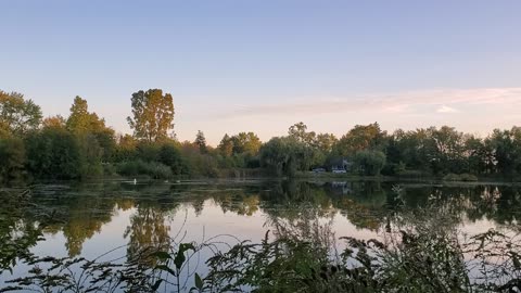 Neighborhood Pond at Sunset