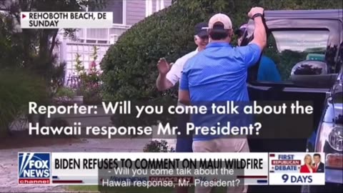 Biden says NO COMMENT about Hawaii wildfires.