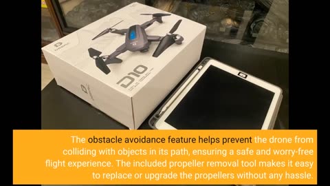 DEERC D10 Drone with Camera 2K HD FPV Live Video 2 Batteries and Carrying Case, RC Quadcopter H...