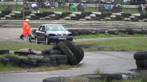 Crash, bang, wallop! Car jumping championship takes place
