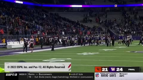 Oregon State vs Washington heated moment after the game