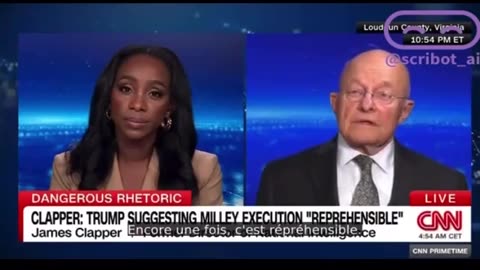 ▶ EXTRAIT-RQ + LIENS parus (1er Oct 23) : JAMES CLAPPER - Si Trump était réélu...