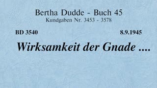 BD 3540 - WIRKSAMKEIT DER GNADE ....