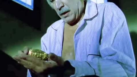 The old man is addicted to being bitten by a golden egg