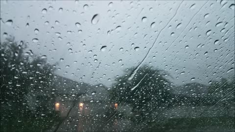 Rain Sound For Sleeping 30 Minutes Relaxing Raining On Car Glass