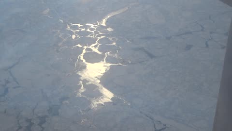Flying Over Northwest Passage & Hudson Bay -- en route from NYC to Beijing China, March 2013