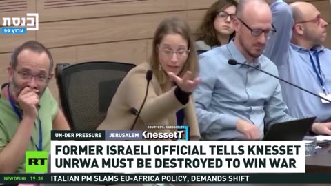 Israeli Official Calls For the Destruction of UNRWA (United Nations Relief And Works Agency)