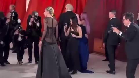 Lady Gaga Looks Appalled After She Gets an Ass Pat at Oscars While Wearing Ass-less Dress