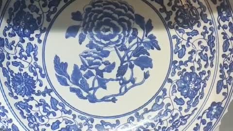 blue and white porcelain plate