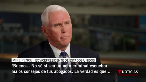 Mike Pence habla sobre el rol de Trump en el asalto al Capitolio | Noticias Telemundo