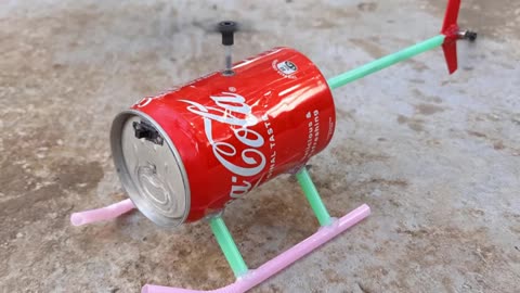 DIY makin helicopter from can soda