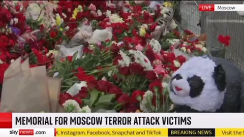 Memorial for the victims killed in the Moscow terror attack