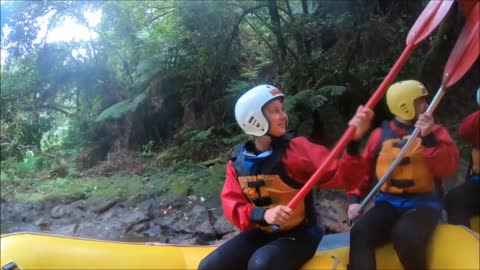 Rotorua White Water Rafting Experience _ 21ft WATERFALL DROP!