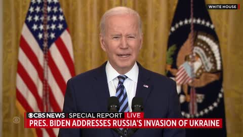 Biden announcing new sanctions on Russia after Ukraine invasion