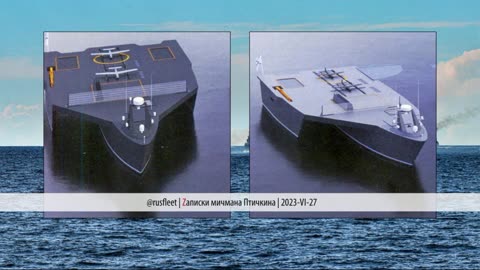 Concept art of the new Uragan-A marine drone being developed in St. Petersburg.