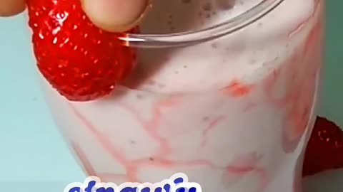 Strawberry milkshake | strawberry milkshake smothie recipe