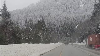Driving Snoqualmie Pass February 2021