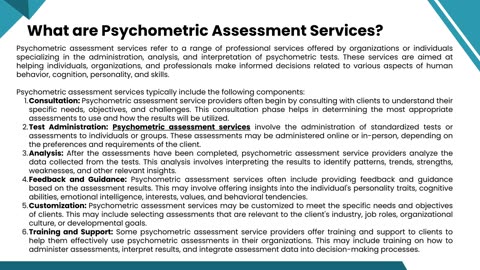 Psychometric Assessment Services: Unlocking Potential, Enhancing Performance