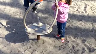 Cute little kids - working together at the park