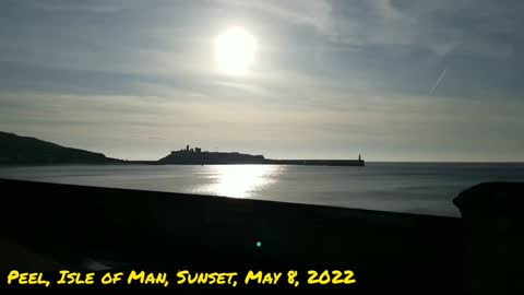 Peel, Isle of Man, Sunset May 8, 2022