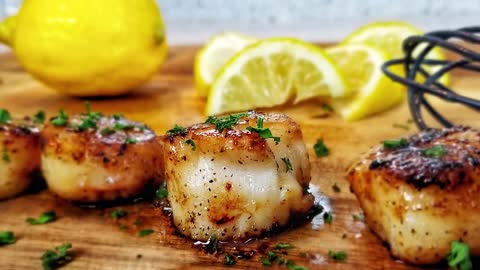 Scallops | Butter Garlic Scallops Recipe | Seafood | Hackes