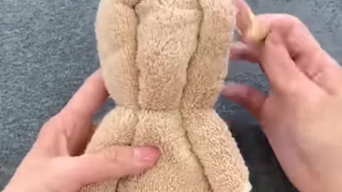 A lovely teddy bear made with towel and love