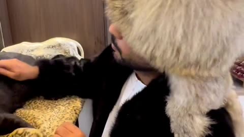 SHEIKH HAMDAN WITH TIGER CUB